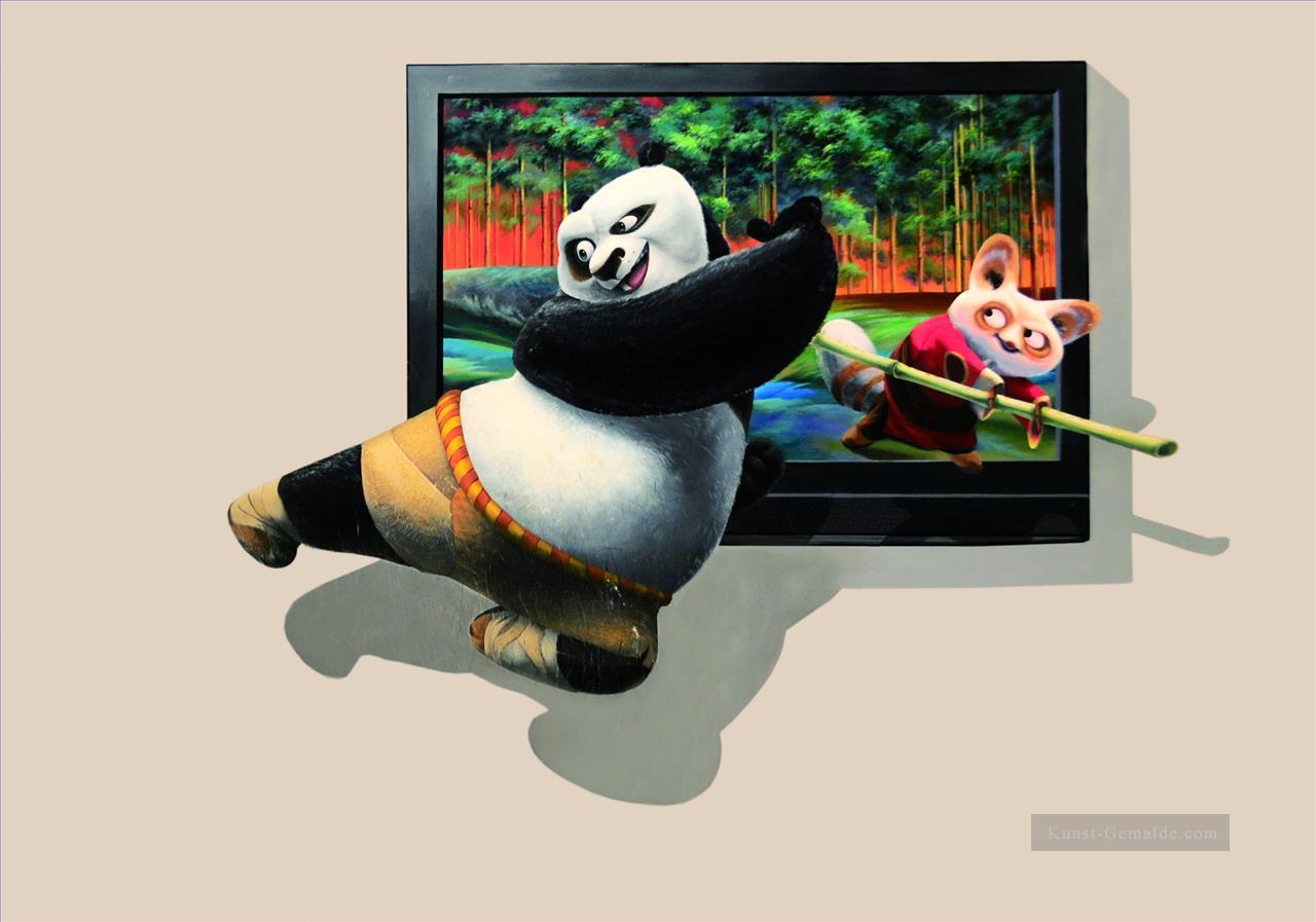 Kung Fu Panda und Master 3D Ölgemälde